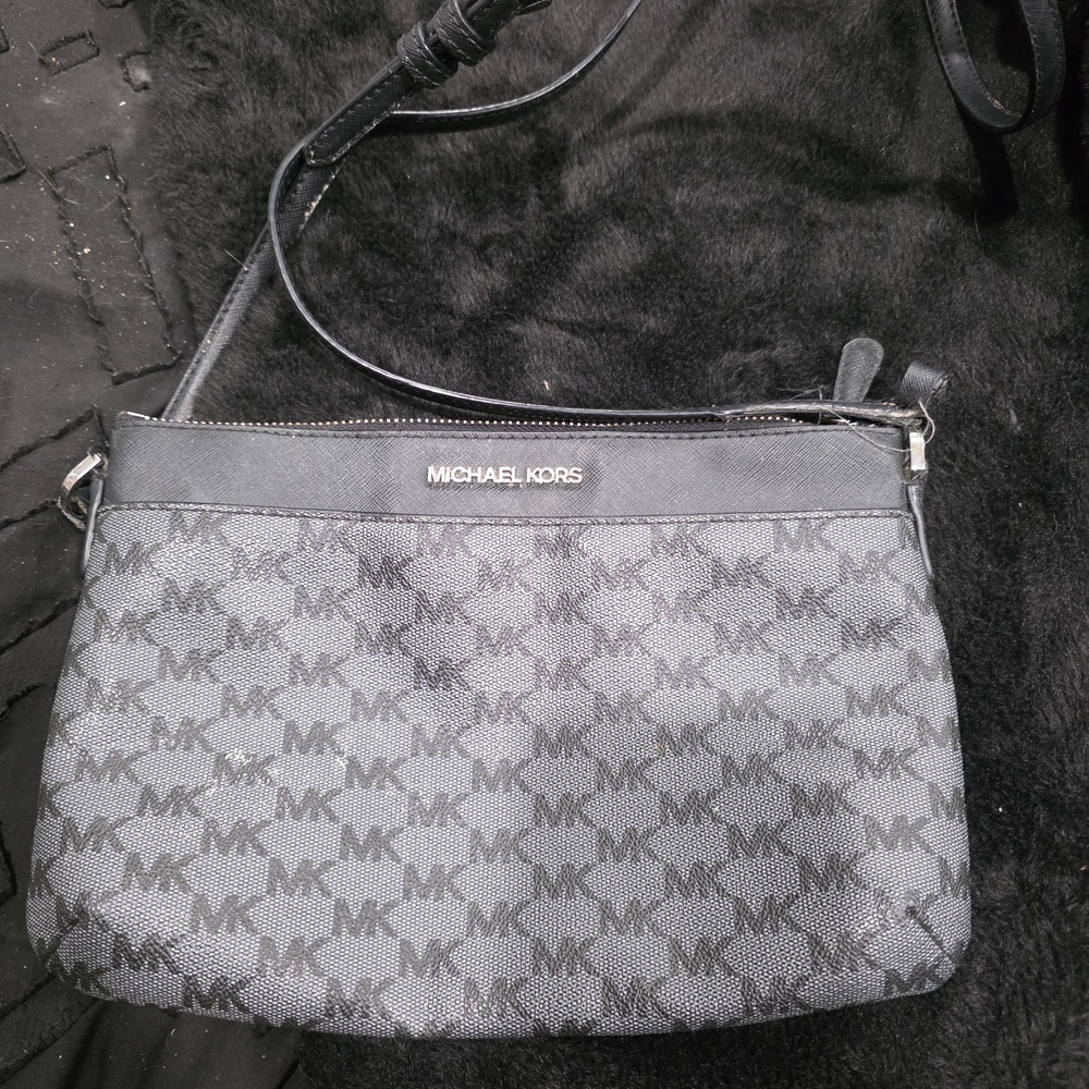 Michael Kors Monogram Black Crossbody Bag
